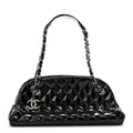 Chanel Patent Quilted Medium Just Mademoiselle Black