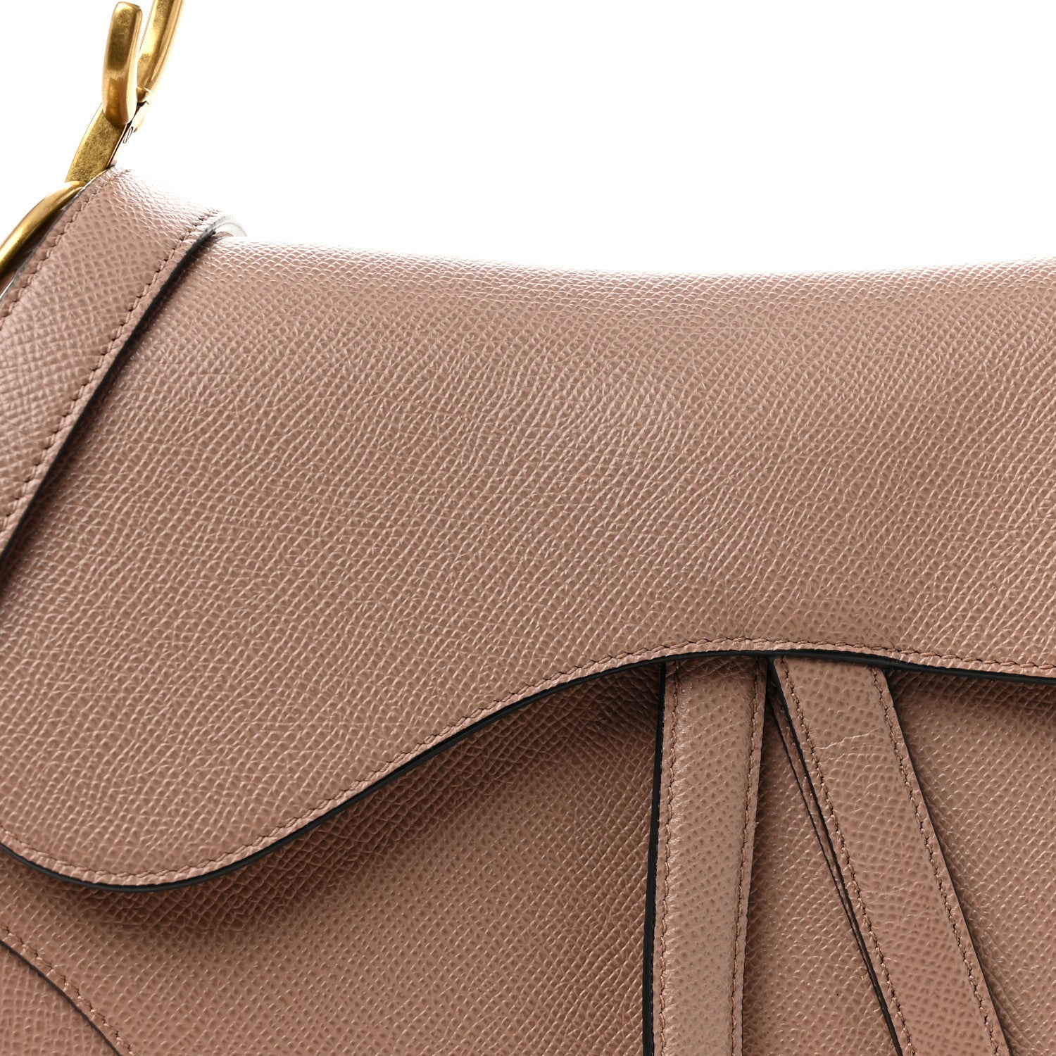 Christian Dior Grained Calfskin Saddle Bag With Strap Fard