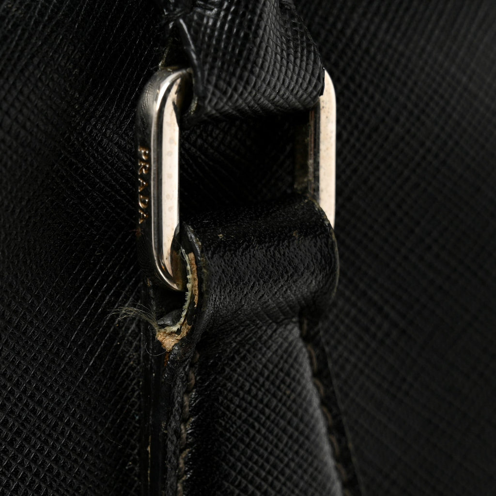 Prada Saffiano Travel Briefcase Black