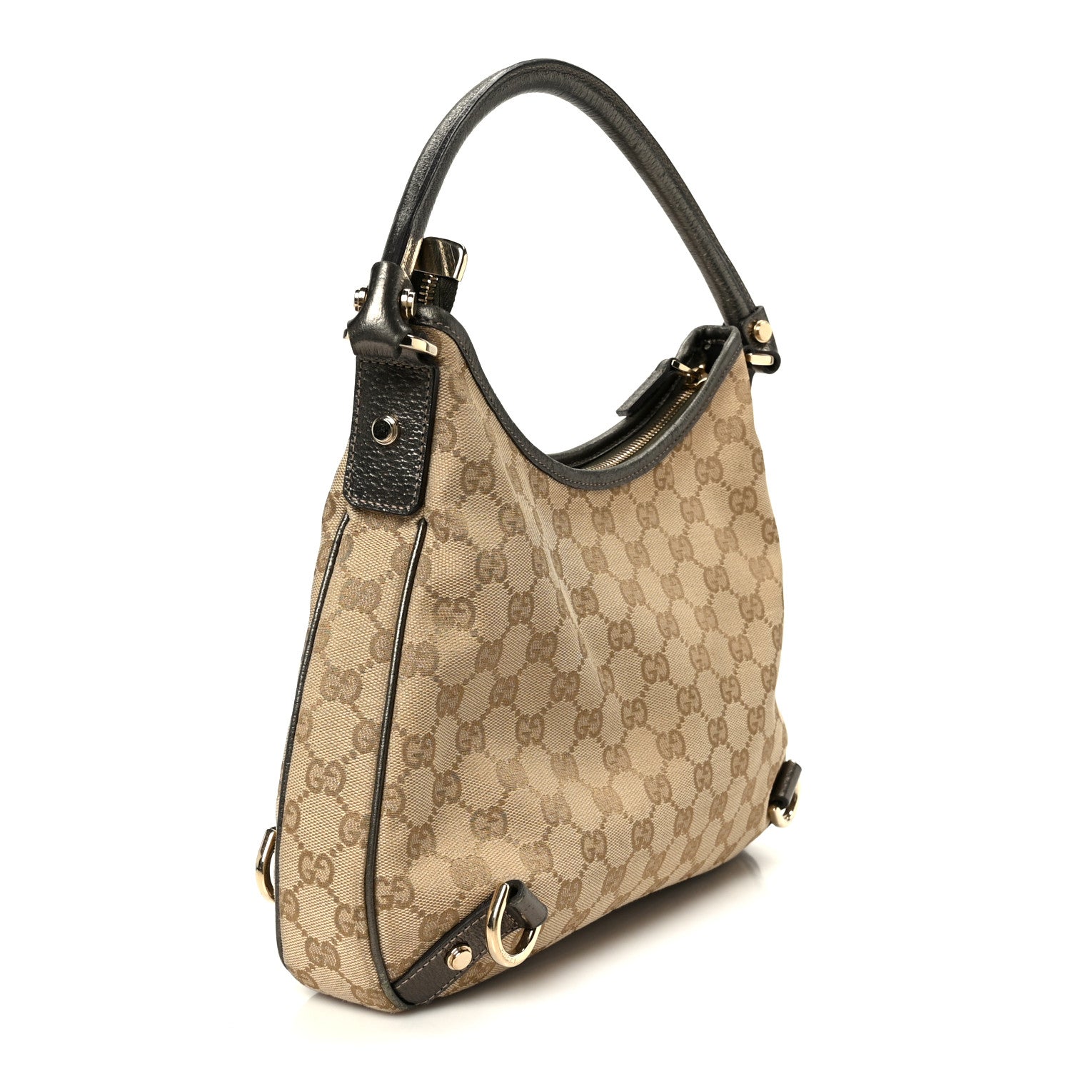 Gucci Monogram Medium Abbey D Ring Hobo Brown