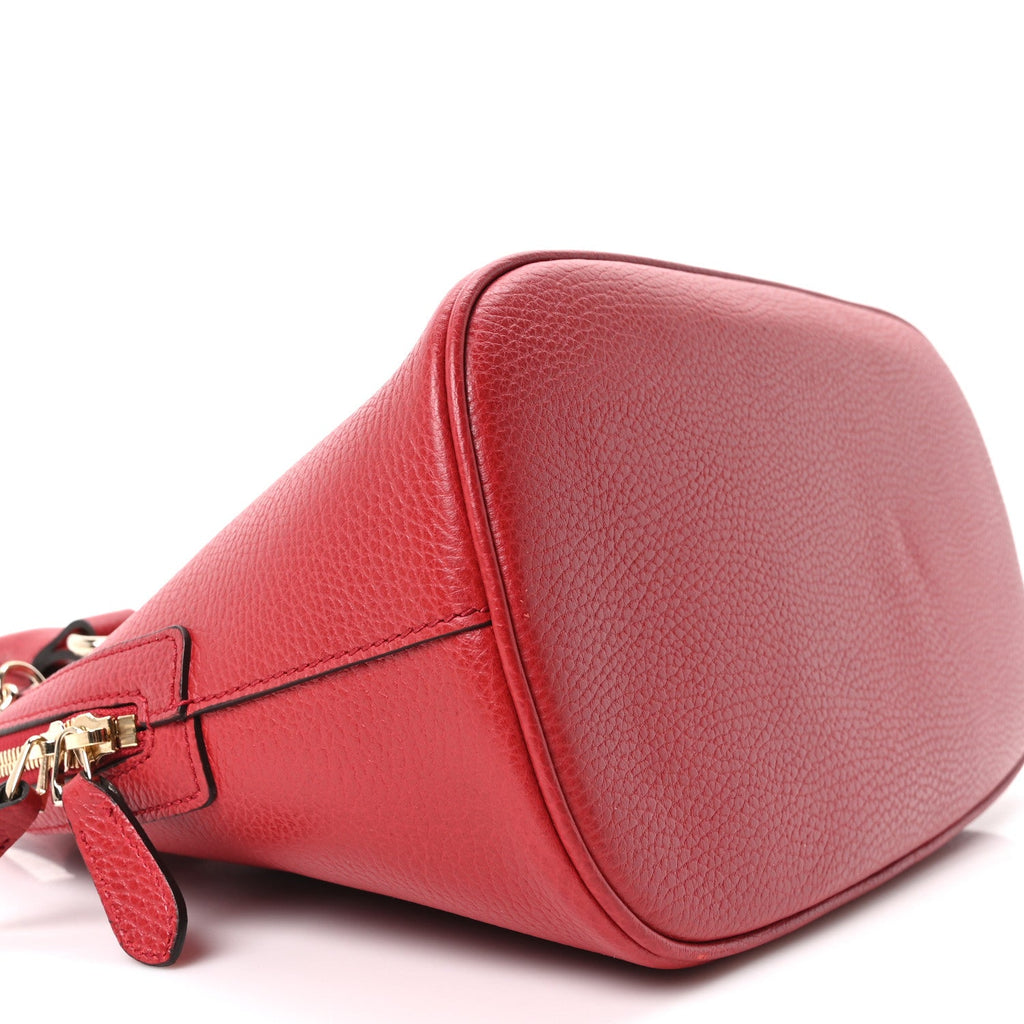 Gucci Dollar Calfskin Small GG Charm Dome Bag Red