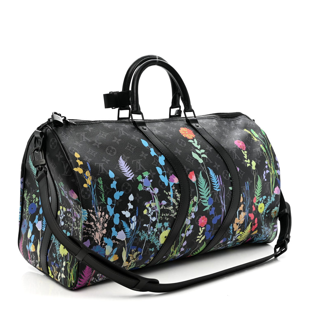 Louis Vuitton Monogram Eclipse Folia Keepall Bandouliere 50