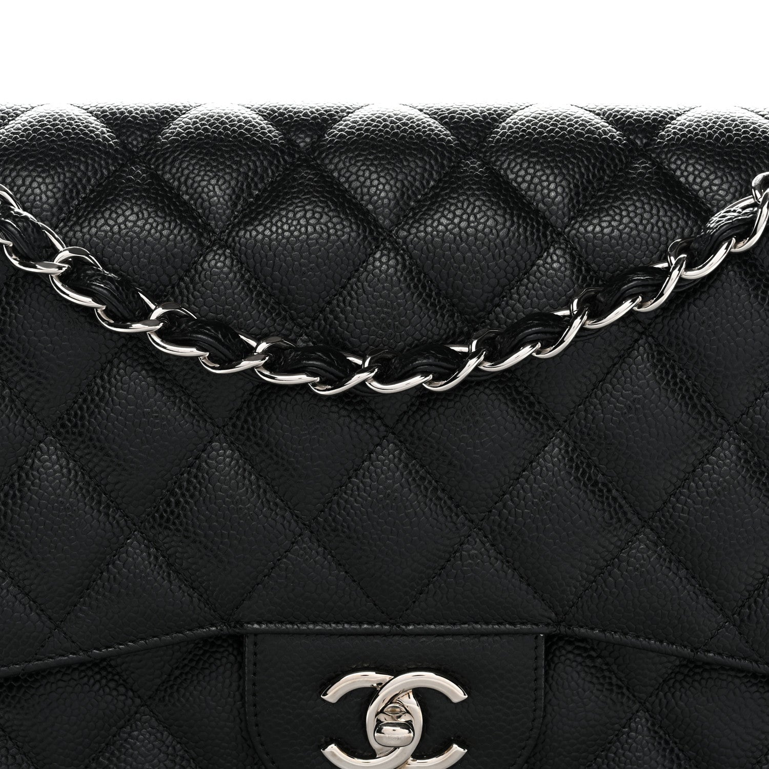 Chanel Caviar Quilted Jumbo Double Flap Black