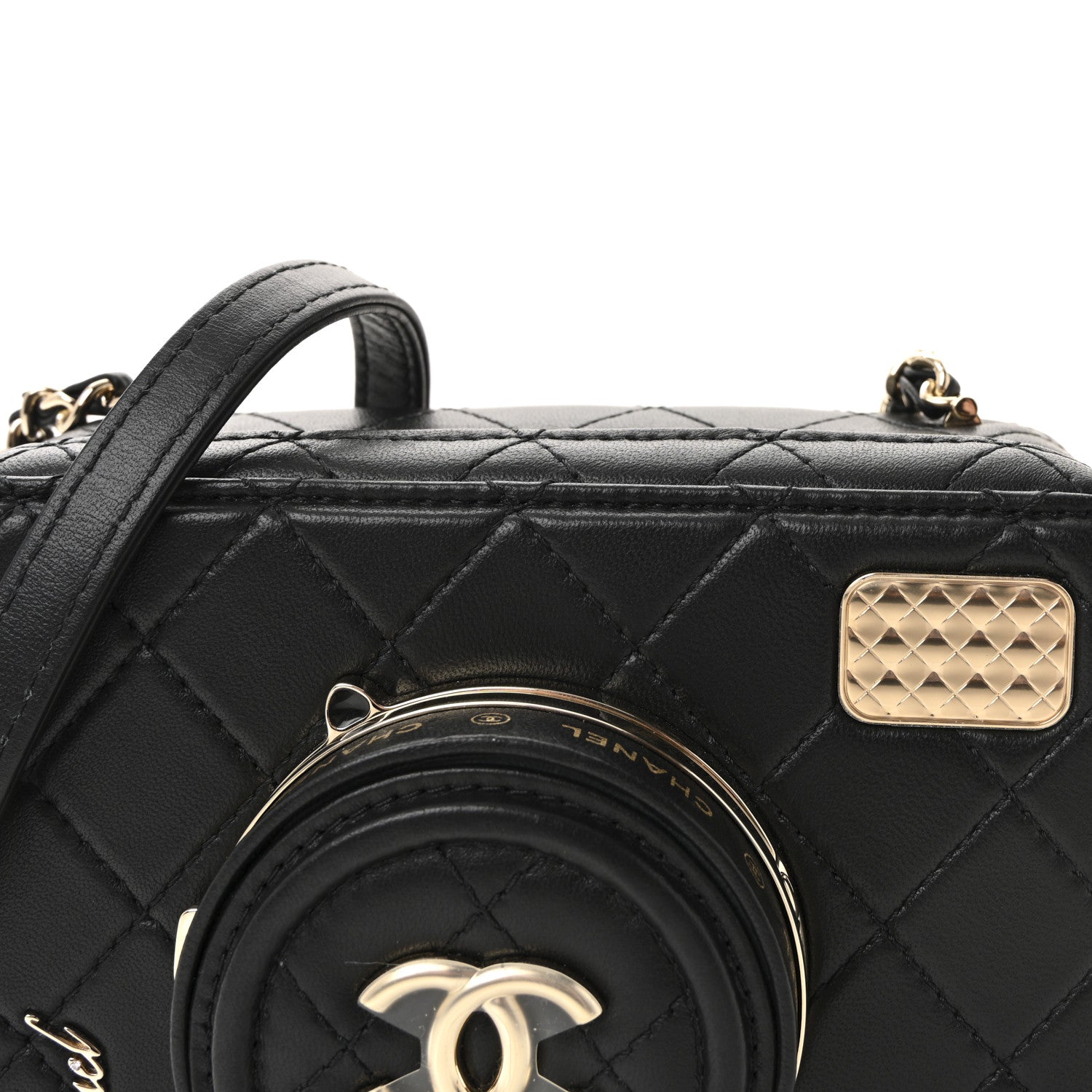 Chanel Lambskin Quilted Coco Click Bag Black