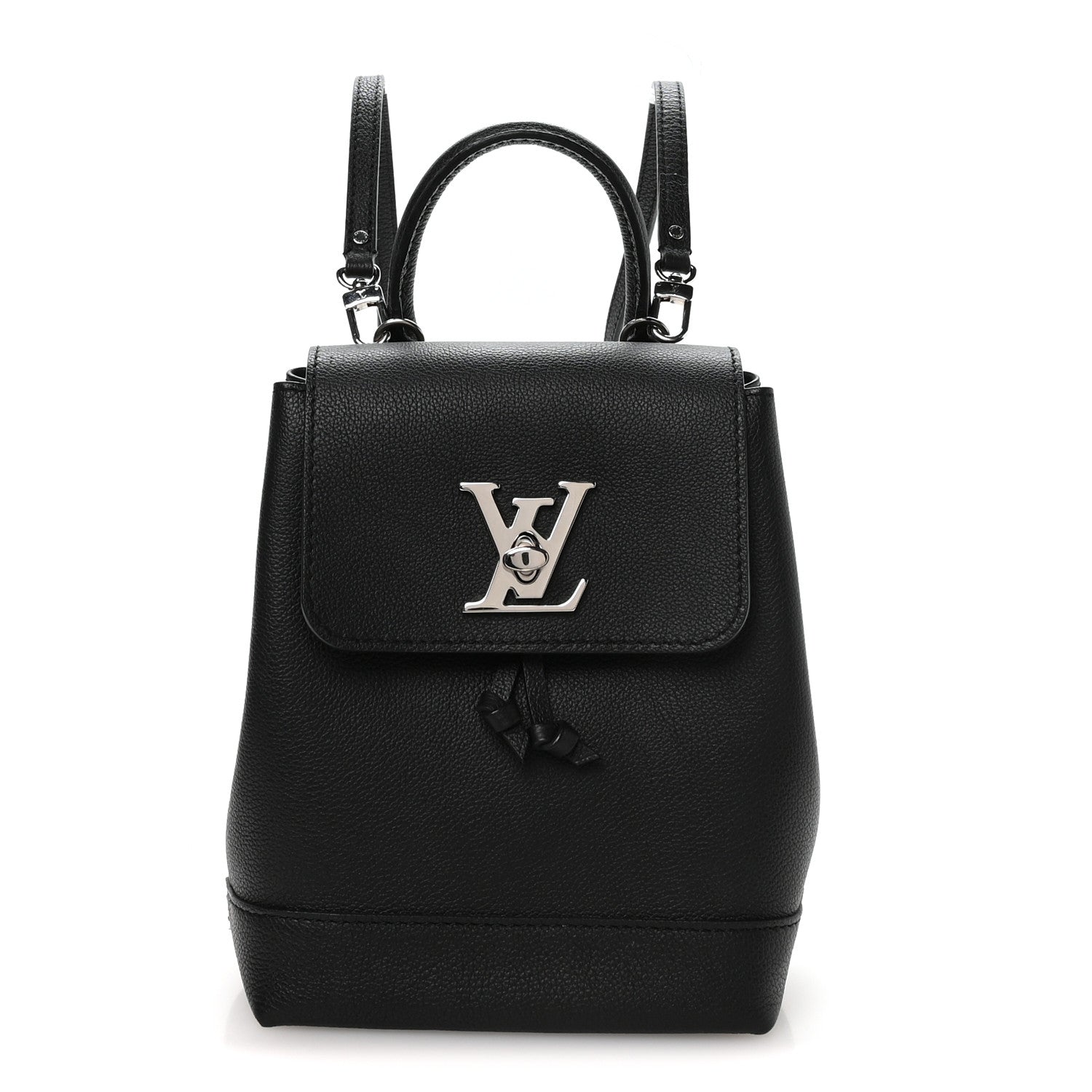 Louis Vuitton Calfskin Lockme Mini Backpack Black