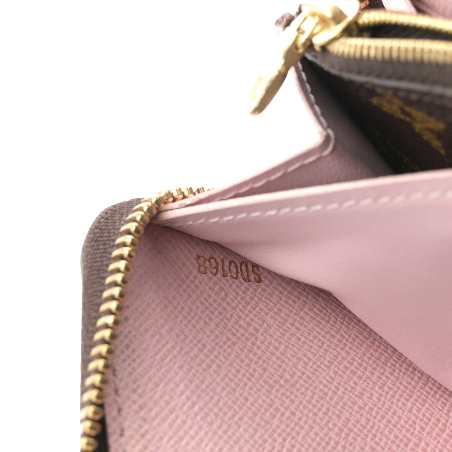 Louis Vuitton Monogram Clemence Wallet Rose Ballerine