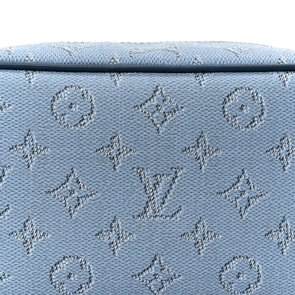 Louis Vuitton Monogram Heritage Locker Dopp Kit Toilet Pouch Blue