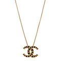 Resin Along The Nile CC Pendant Necklace Gold Black