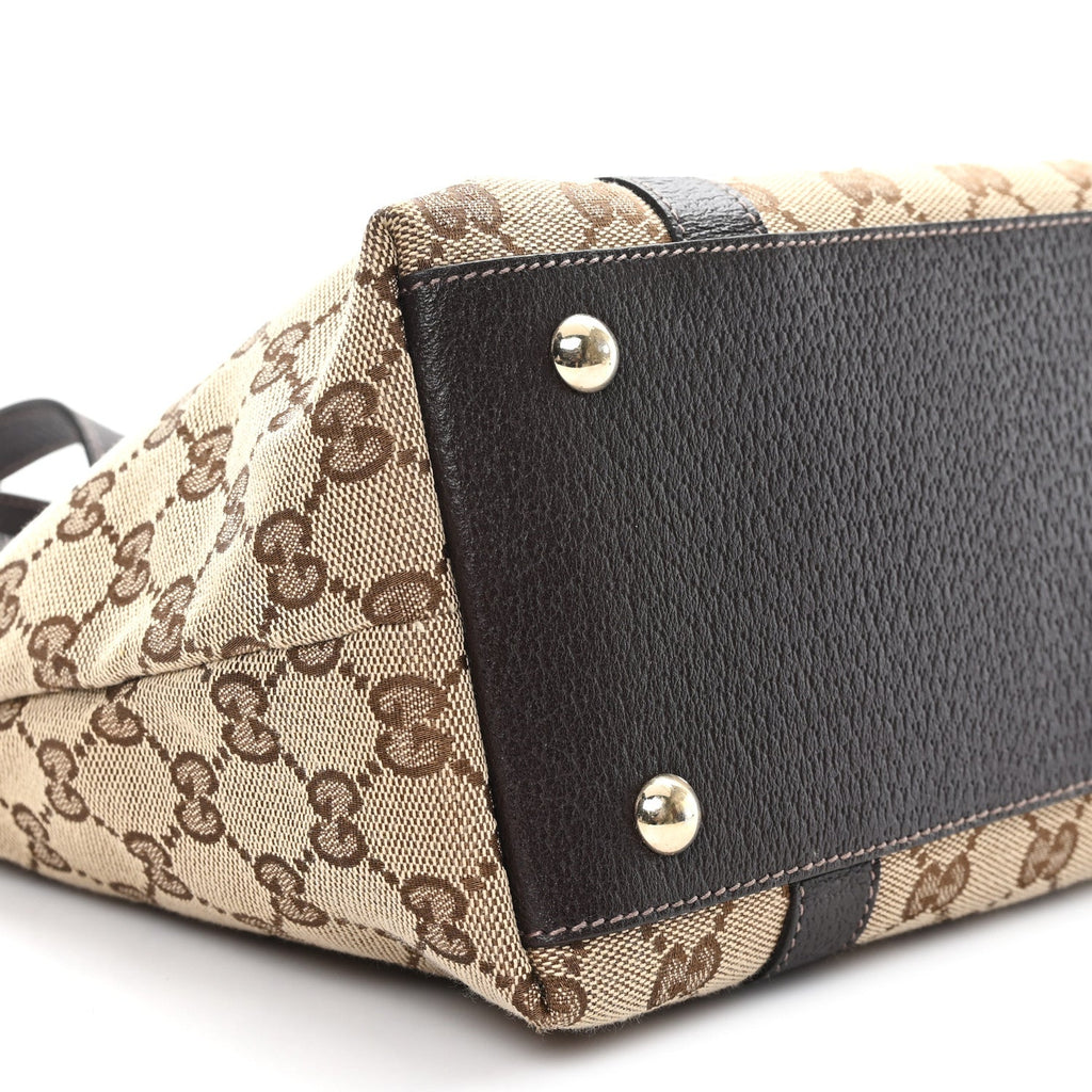 Gucci Monogram Medium Abbey Tote Brown