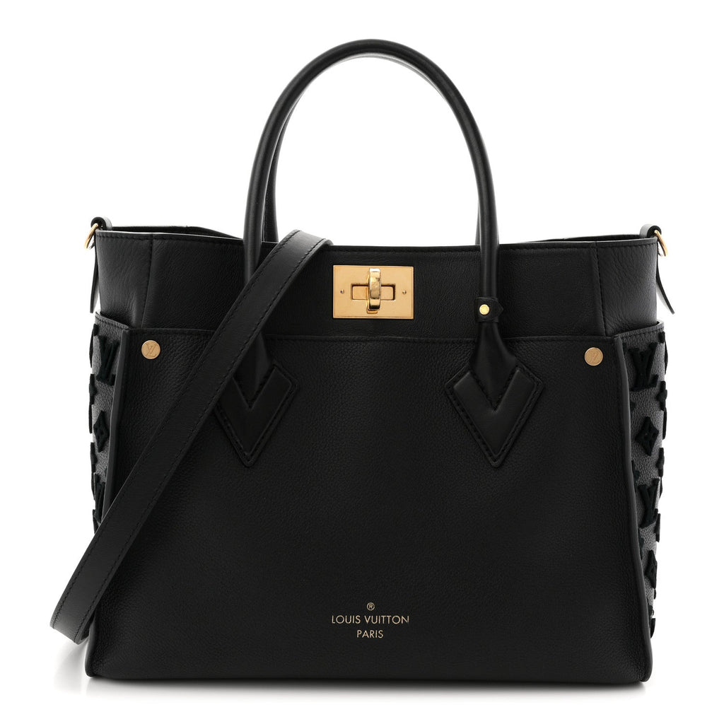 Louis Vuitton Calfskin Monogram Tufting On My Side Black