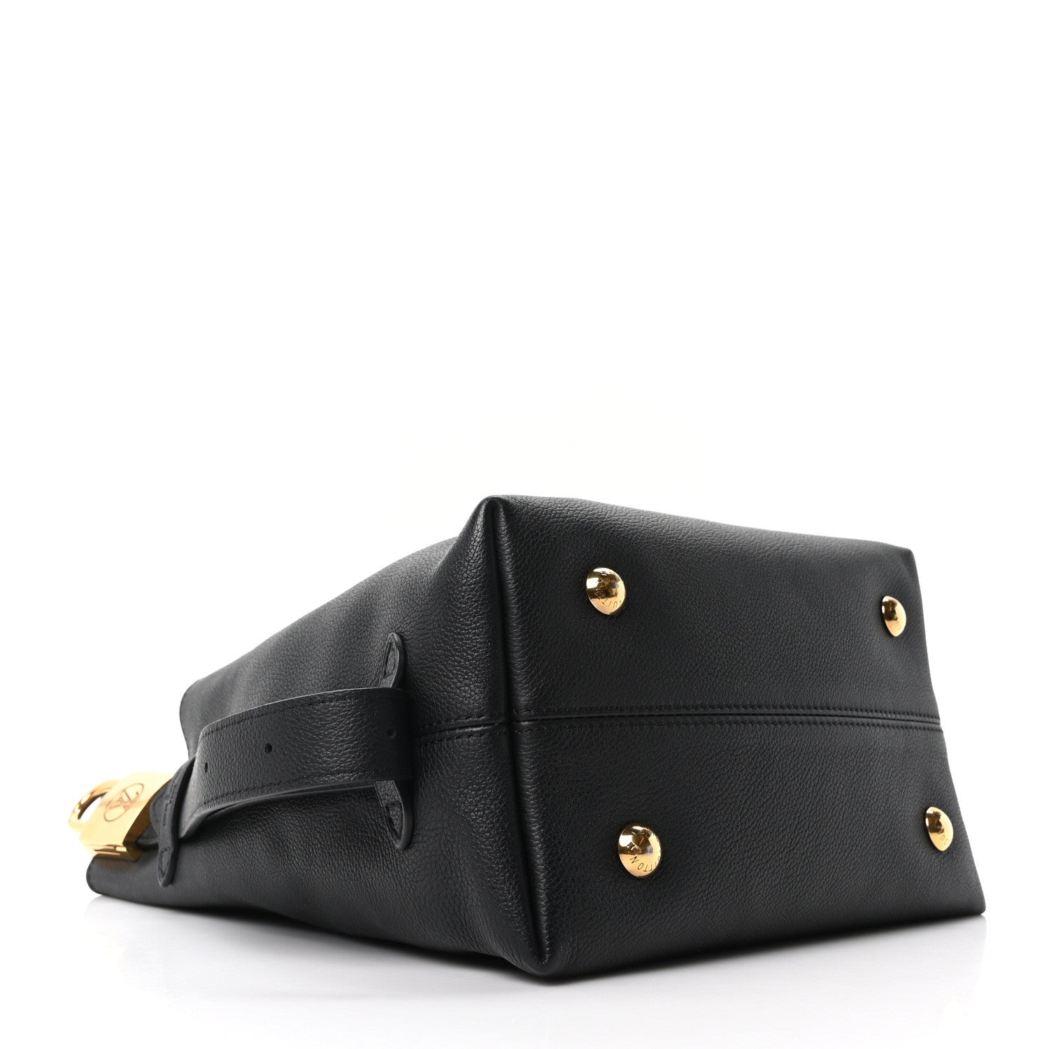 Louis Vuitton Grained Calfskin Low Key Hobo PM Black