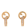 Gucci Brass Crystal Blondie Intertwined Earrings Light Gold