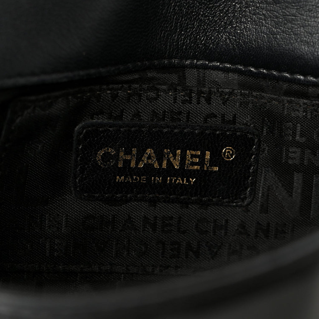 Chanel Lambskin Quilted Mini Chocolate Bar Flap Black