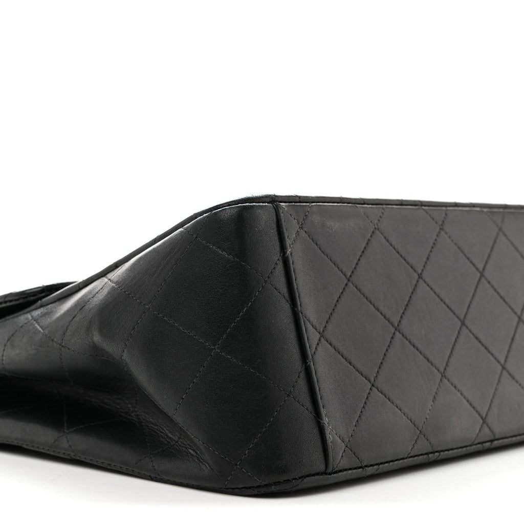 Chanel Lambskin Quilted XL Jumbo Single Flap Black
