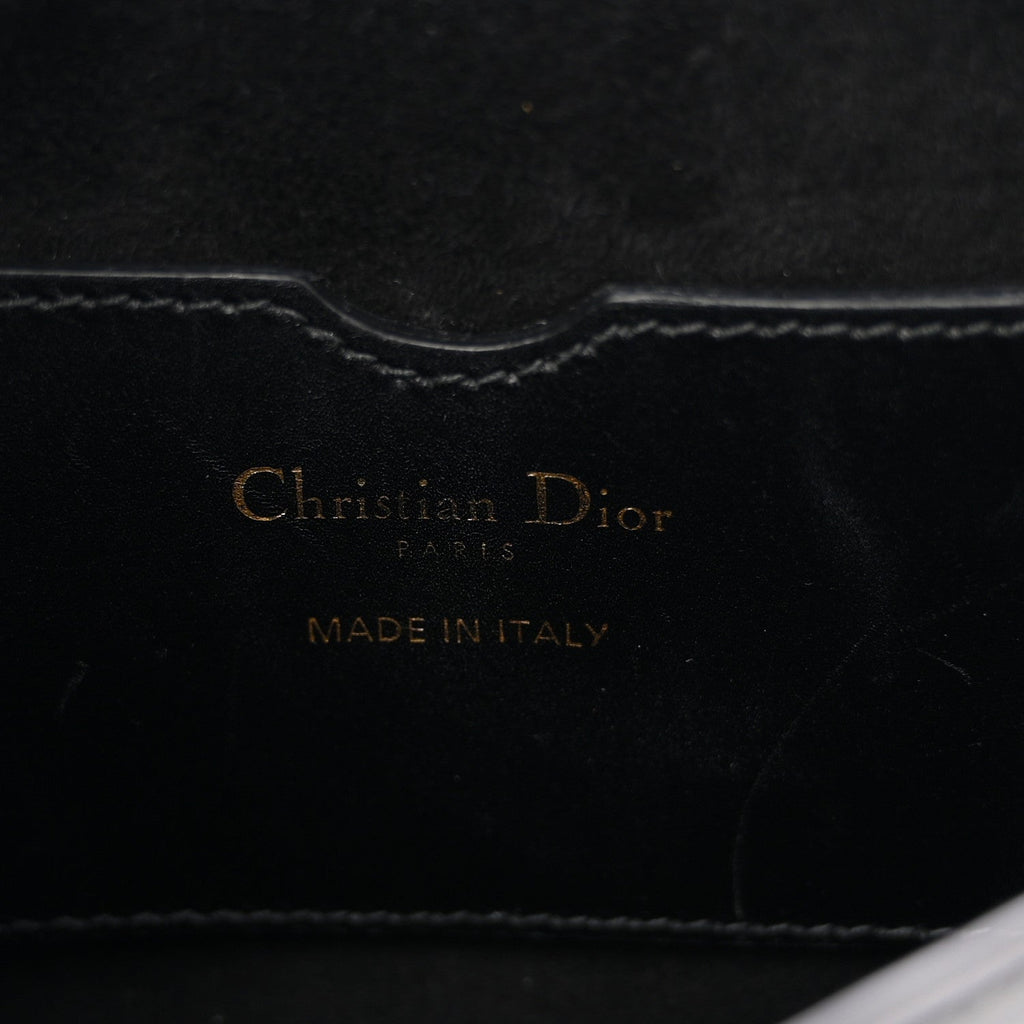 Christian Dior Box Calfskin Medium Bobby Flap Black