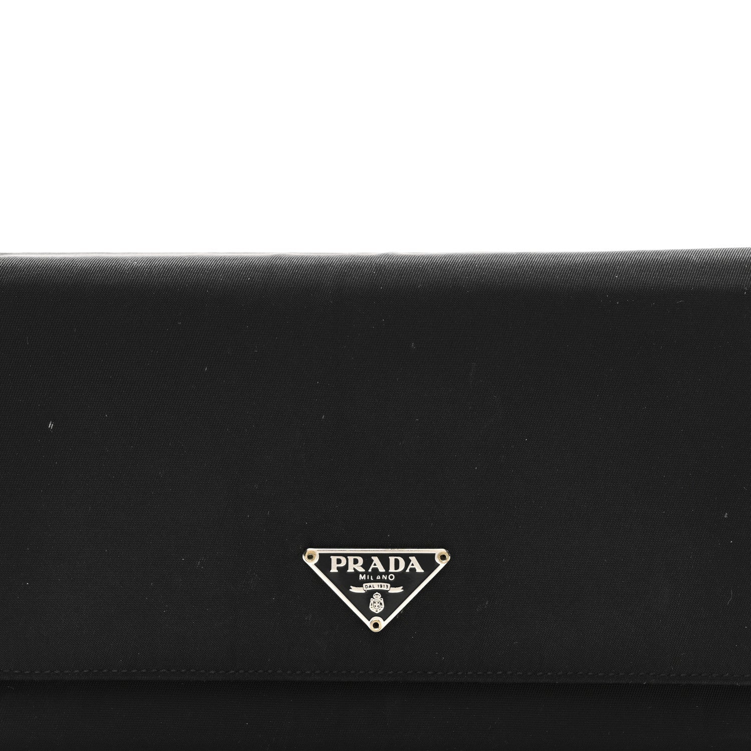 Prada Tessuto Nylon Continental Flap Wallet Black