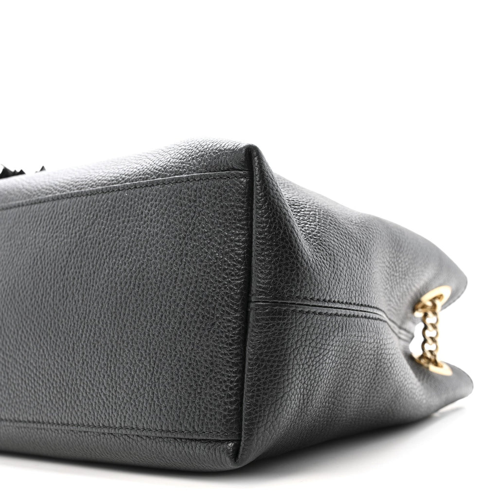 Gucci Pebbled Calfskin Medium Soho Chain Shoulder Bag Black