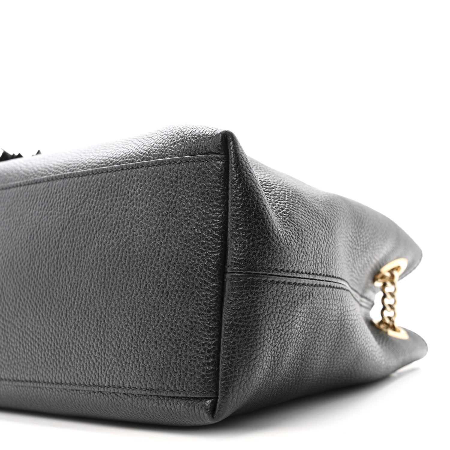 Gucci Pebbled Calfskin Medium Soho Chain Shoulder Bag Black