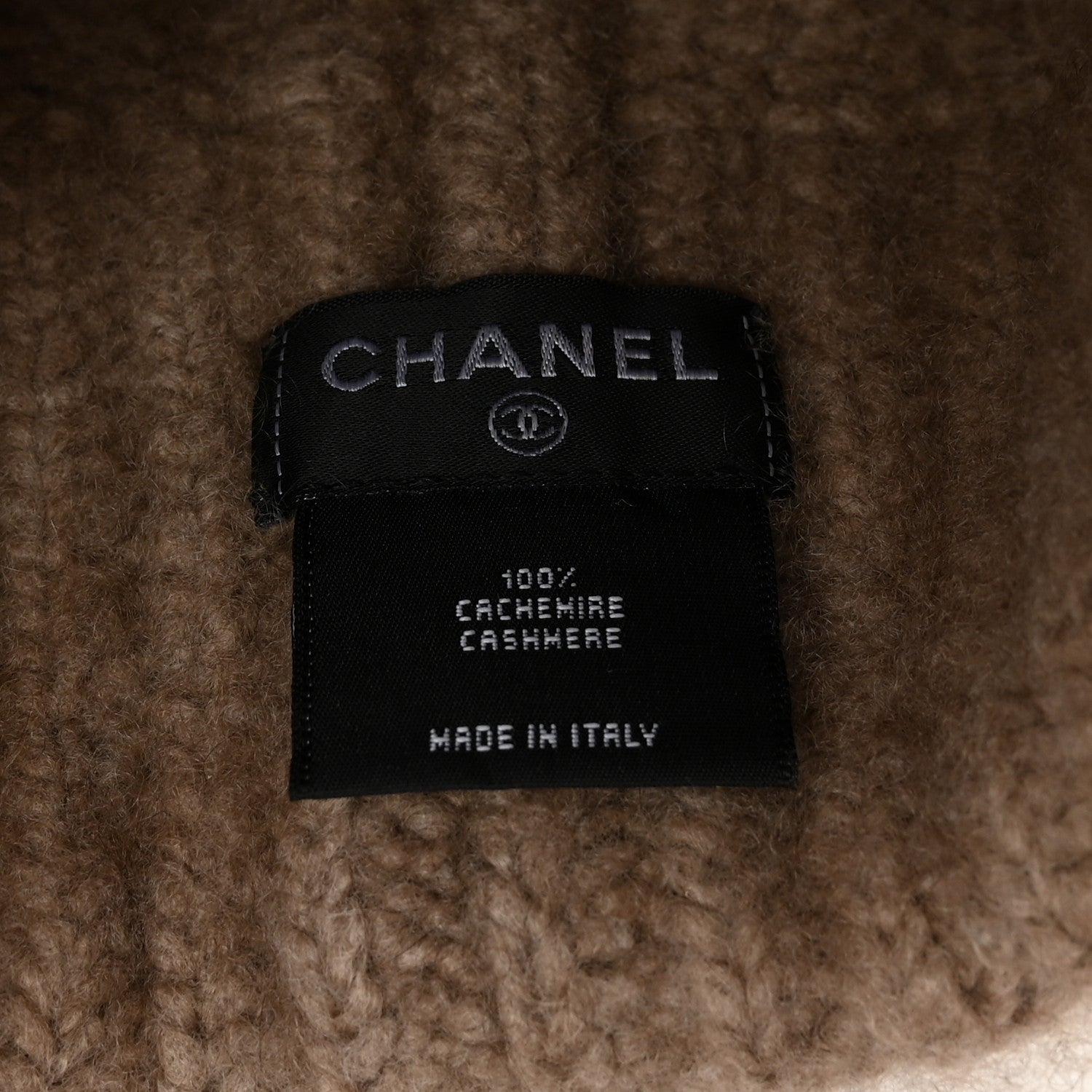 Cashmere CC Beanie Hat Beige White