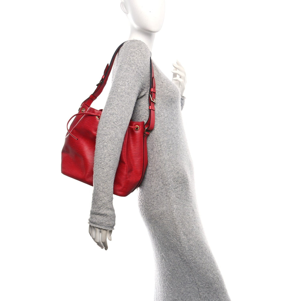 Louis Vuitton Epi Petit Noe Castillan Red