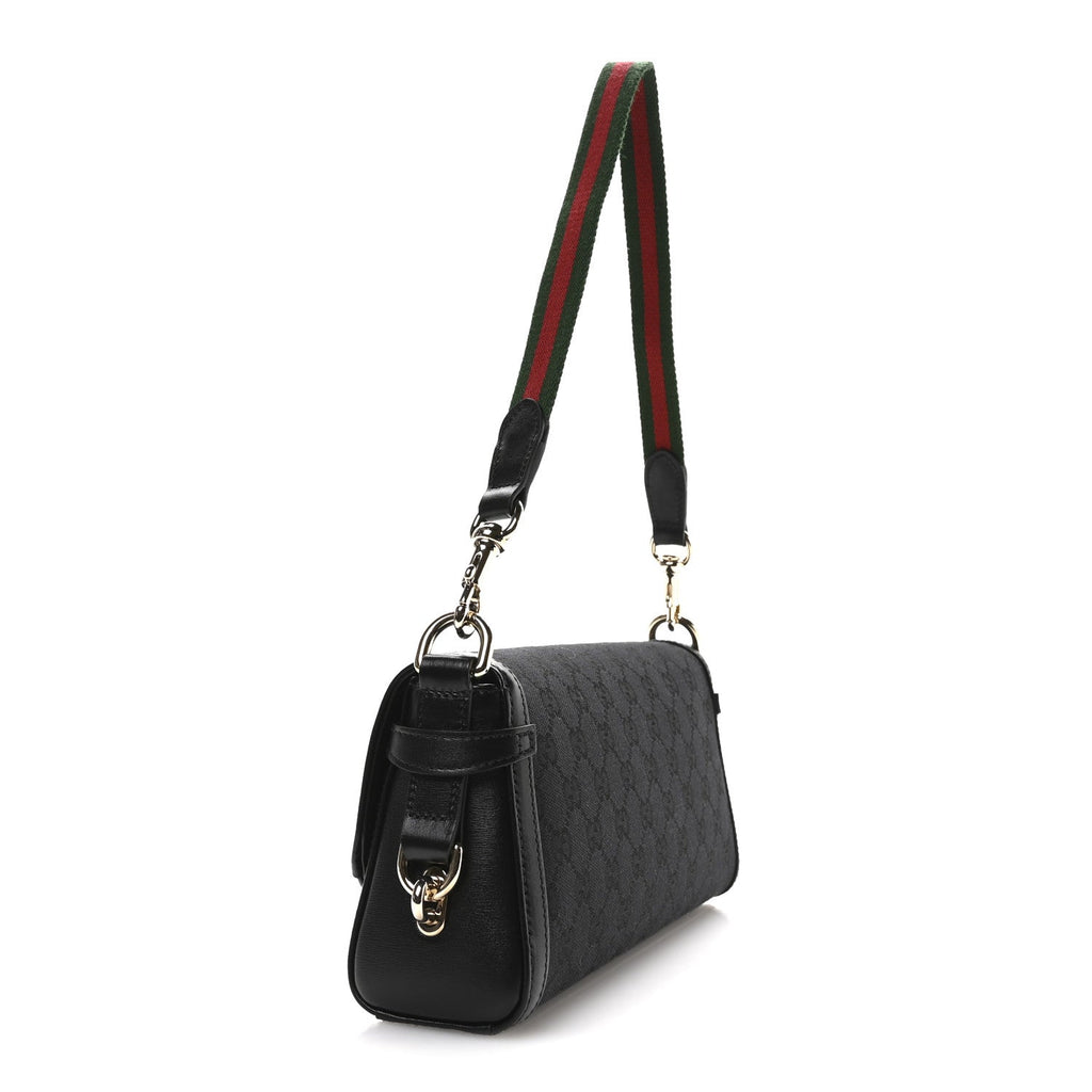 Gucci GG Monogram Small Luce Shoulder Bag Black