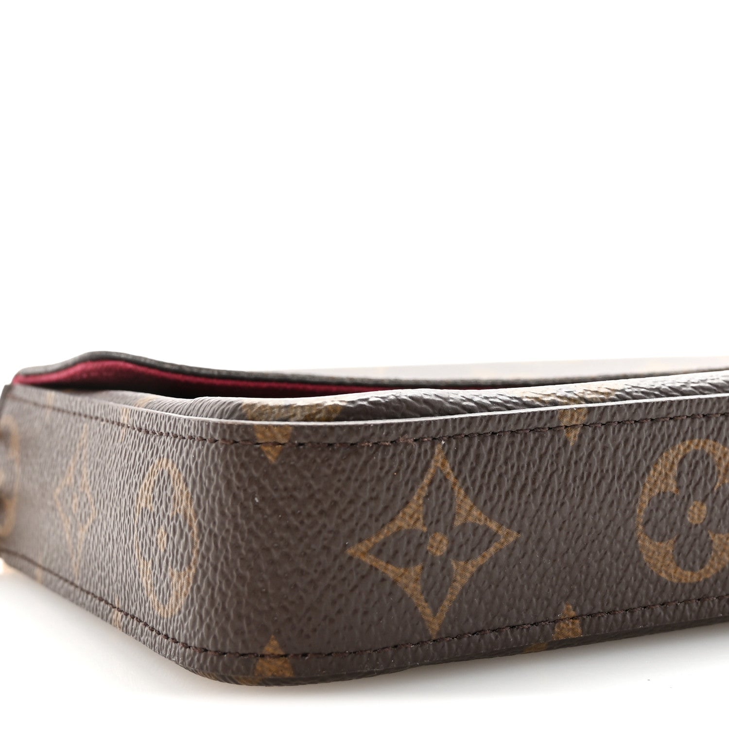 Louis Vuitton Monogram Pochette Felicie Chain Wallet Fuchsia