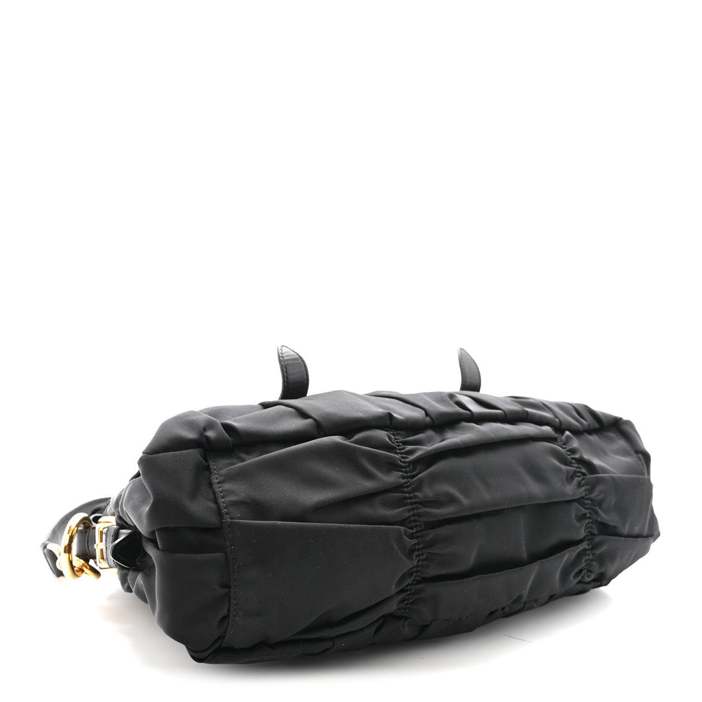 Prada Tessuto Nylon Gaufre Shopping Satchel Black