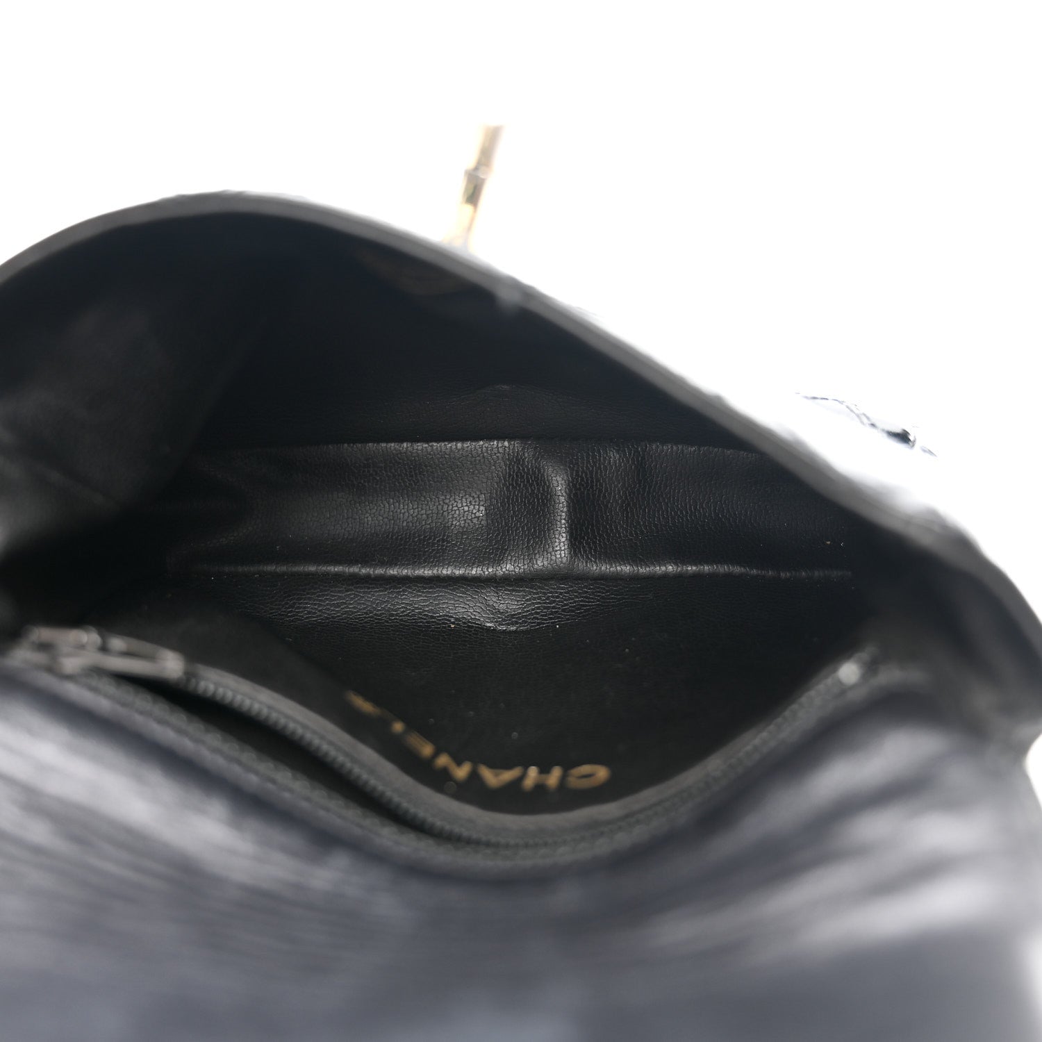 Chanel Patent Flap Waist Belt Bag Black