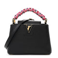 Louis Vuitton Taurillon Braided Capucines Mini Black