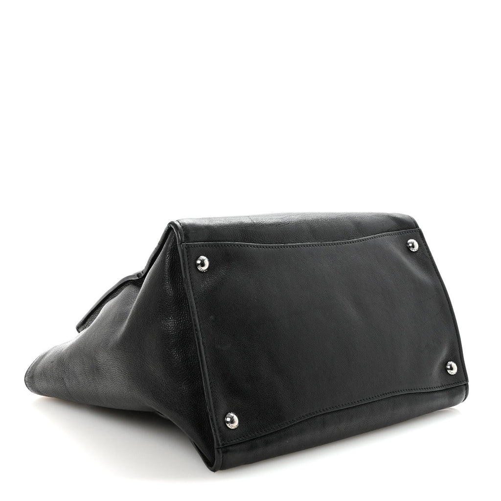Prada Glace Calf Twin Pocket Tote Black
