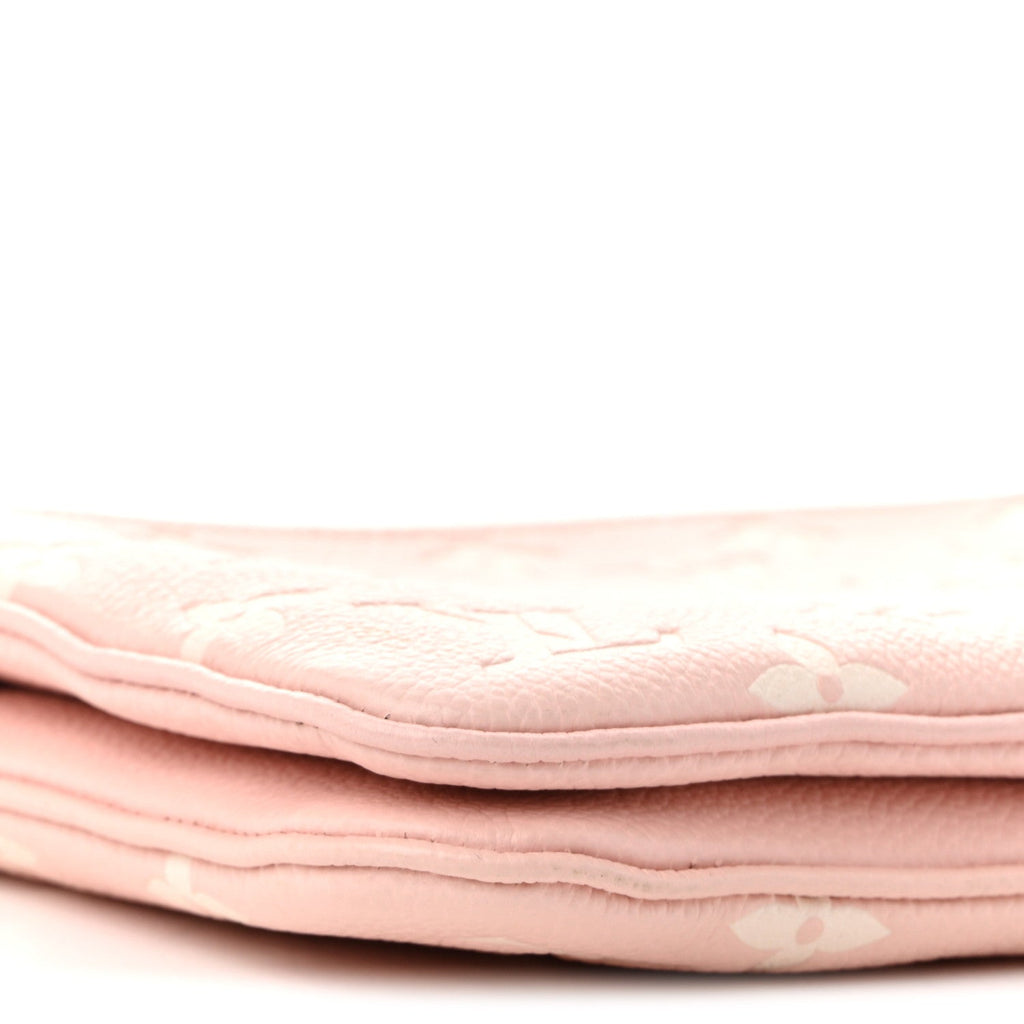 Louis Vuitton Empreinte Monogram Double Zip Pochette Rose