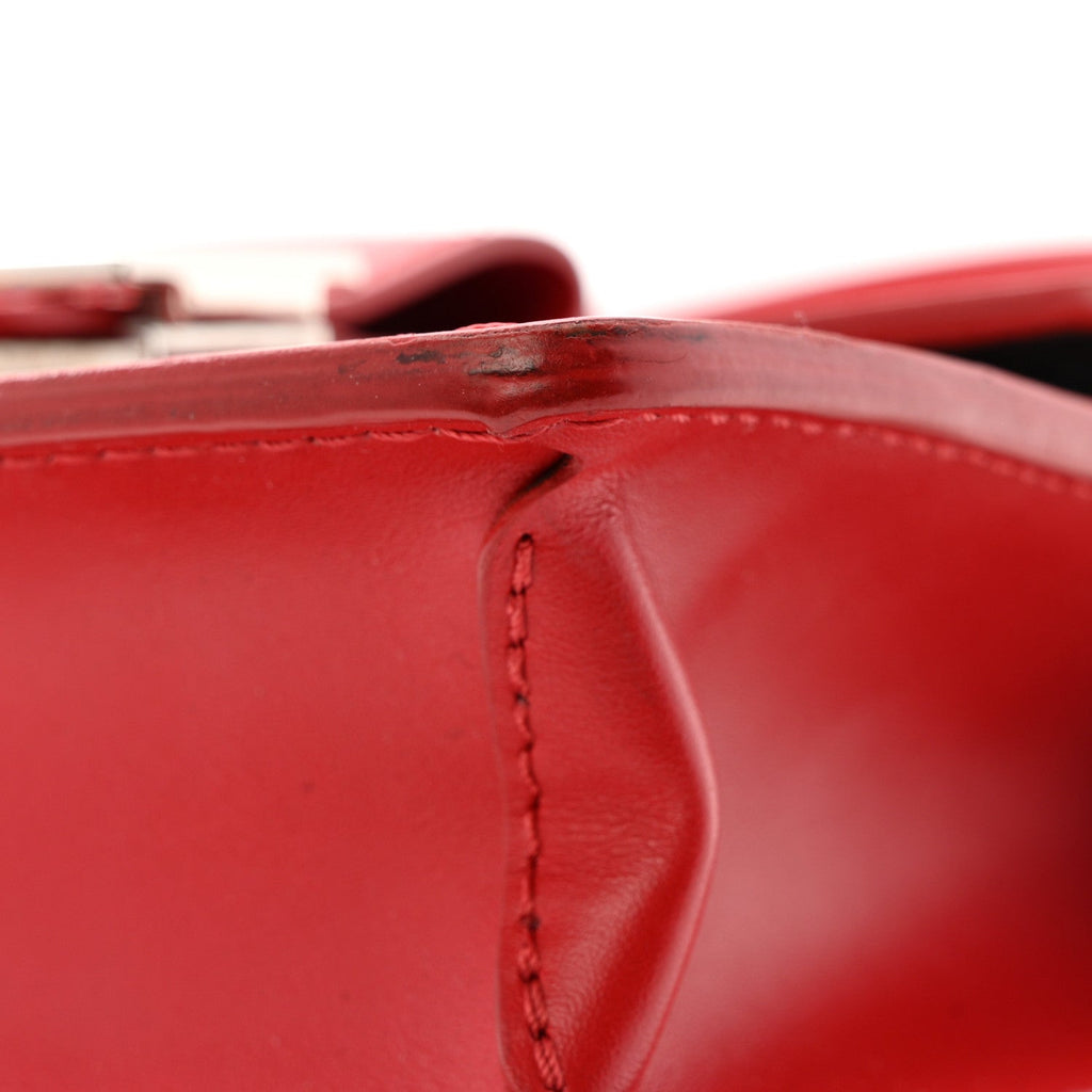Louis Vuitton Patent Calfskin Monogram Lace Dauphine Mini Red