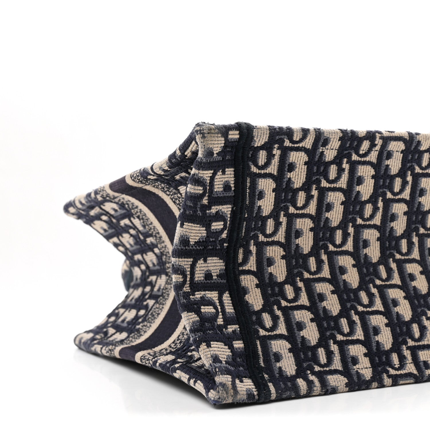 Christian Dior Oblique Small Book Tote Blue Multicolor