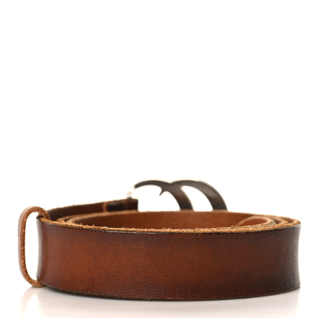 Gucci Cuoio Toscano Nickel Double Double G 30mm Belt 85 34 Cuir