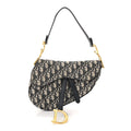 Christian Dior Oblique Saddle Bag Blue