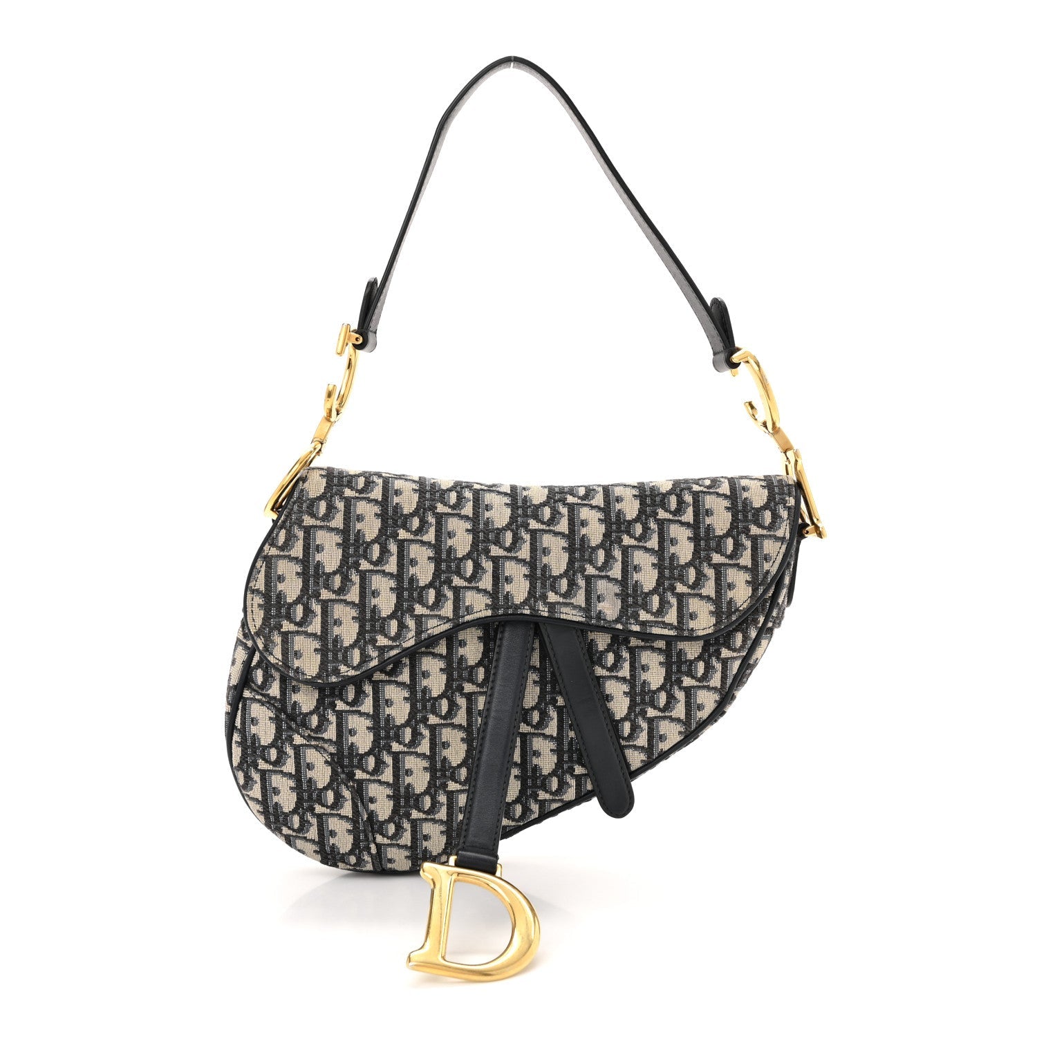 Christian Dior Oblique Saddle Bag Blue