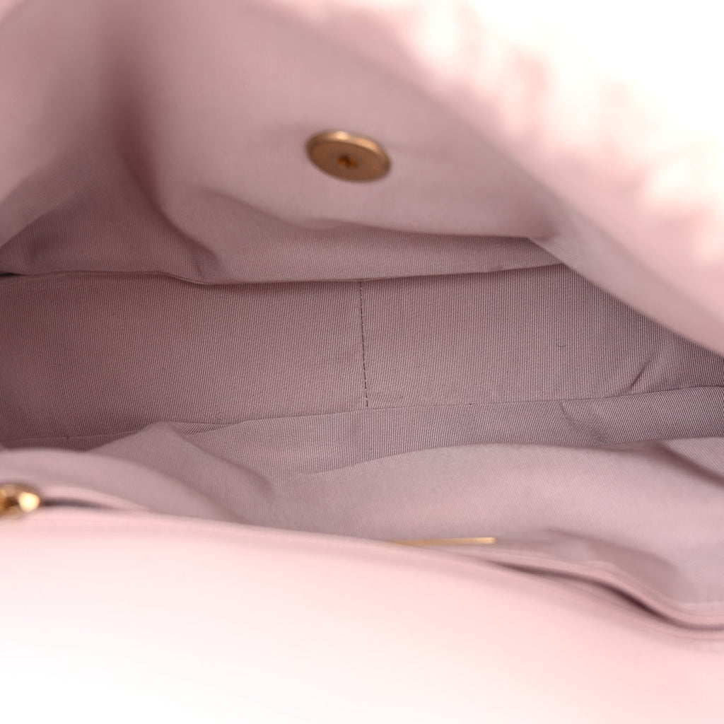 Chanel Shearling Sheepskin Medium Chanel 19 Flap Light Pink