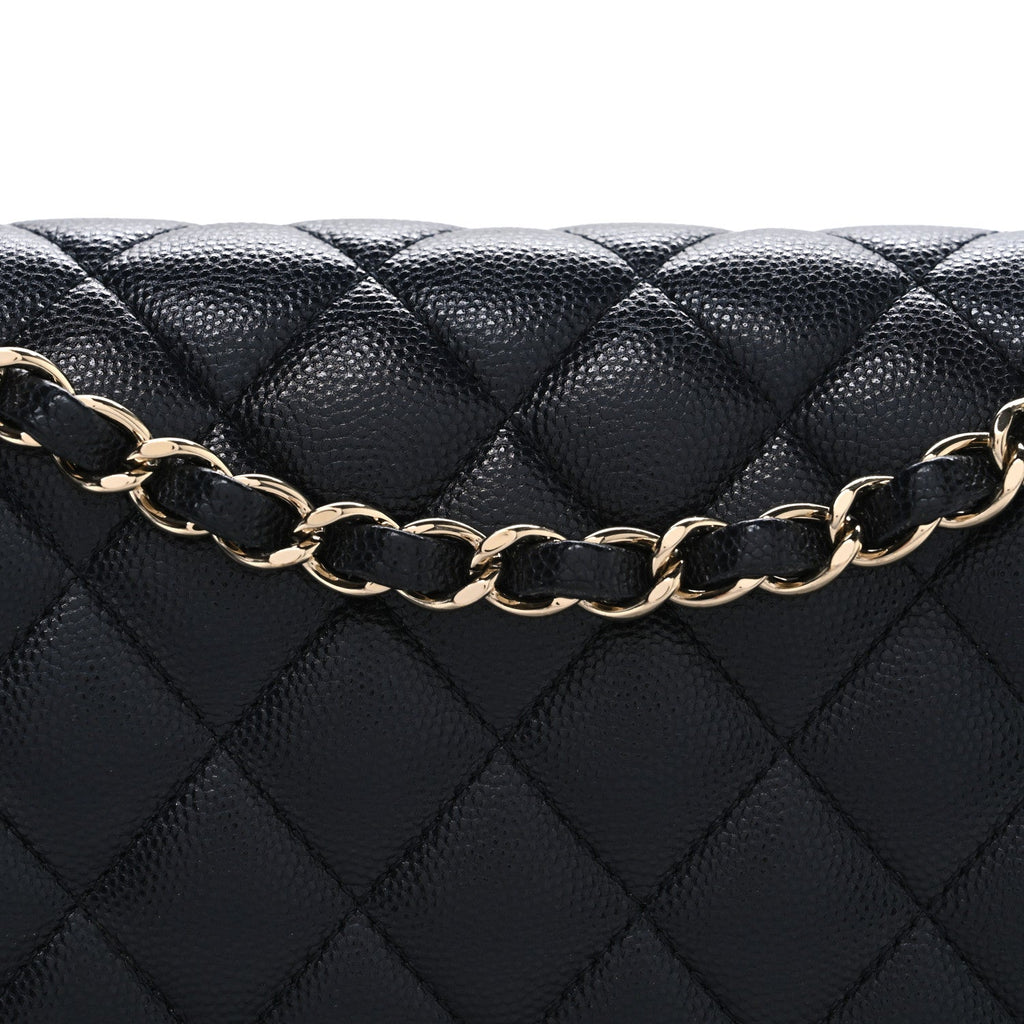 Chanel Caviar Quilted Medium Double Flap Navy