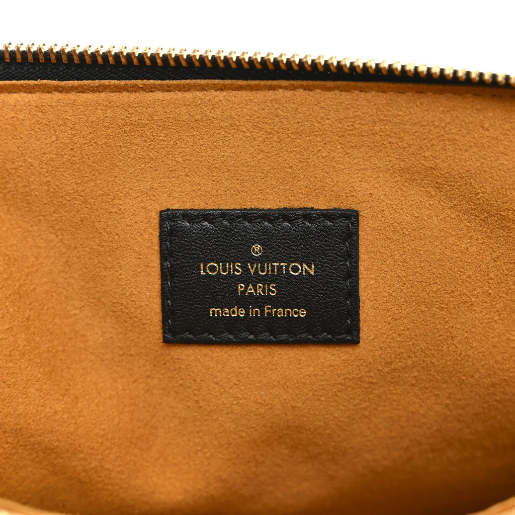 Louis Vuitton Lambskin Embossed Monogram Coussin MM Black