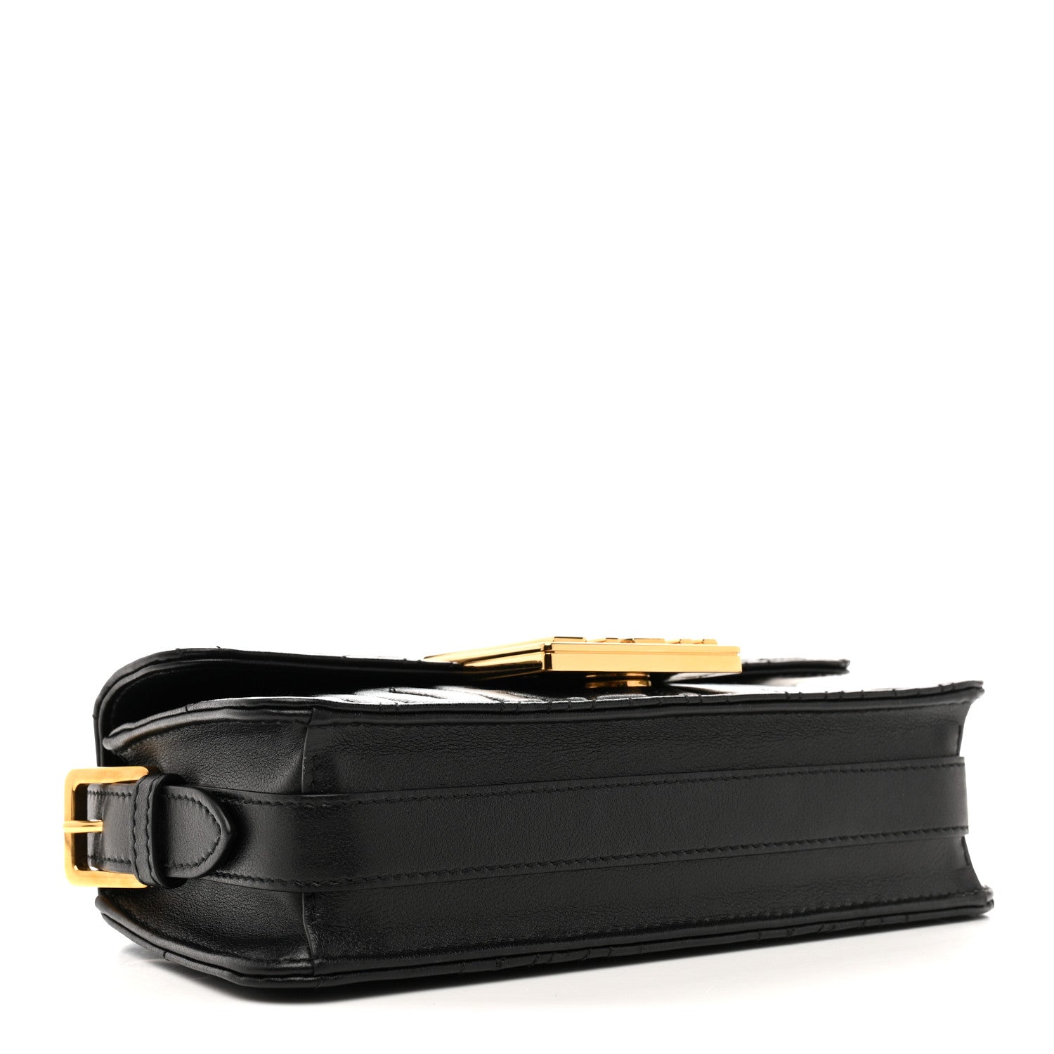 Christian Dior Calfskin Quilted All Over Miss Dior Flap Black