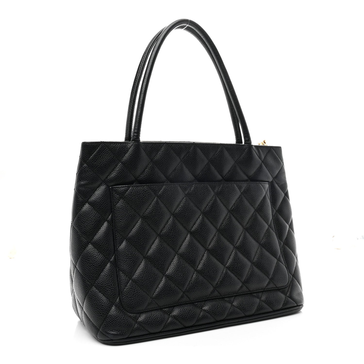Chanel Caviar Quilted Medallion Tote Black