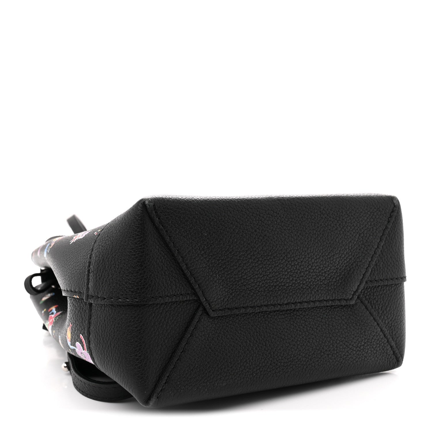 Louis Vuitton Calfskin Flower Lockme Mini Backpack Black Multicolor