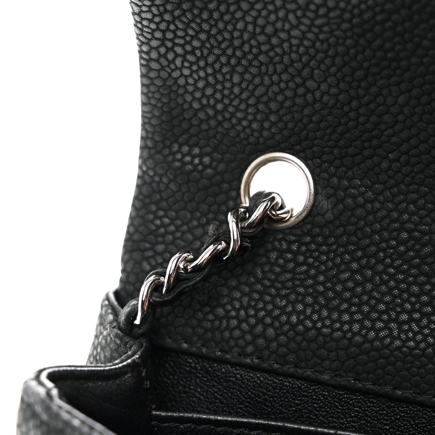 Chanel Iridescent Caviar Quilted Extra Mini Flap Black