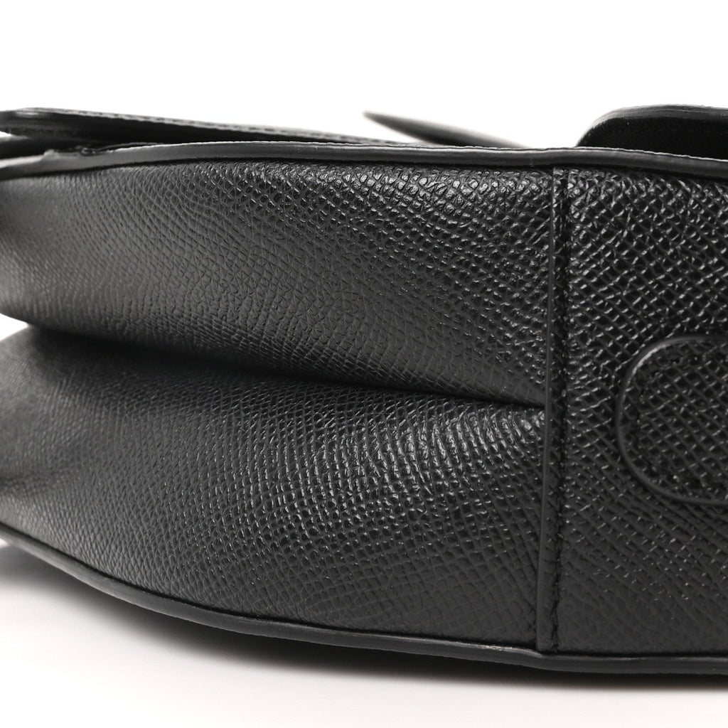 Christian Dior Grained Calfskin Saddle Bag Black