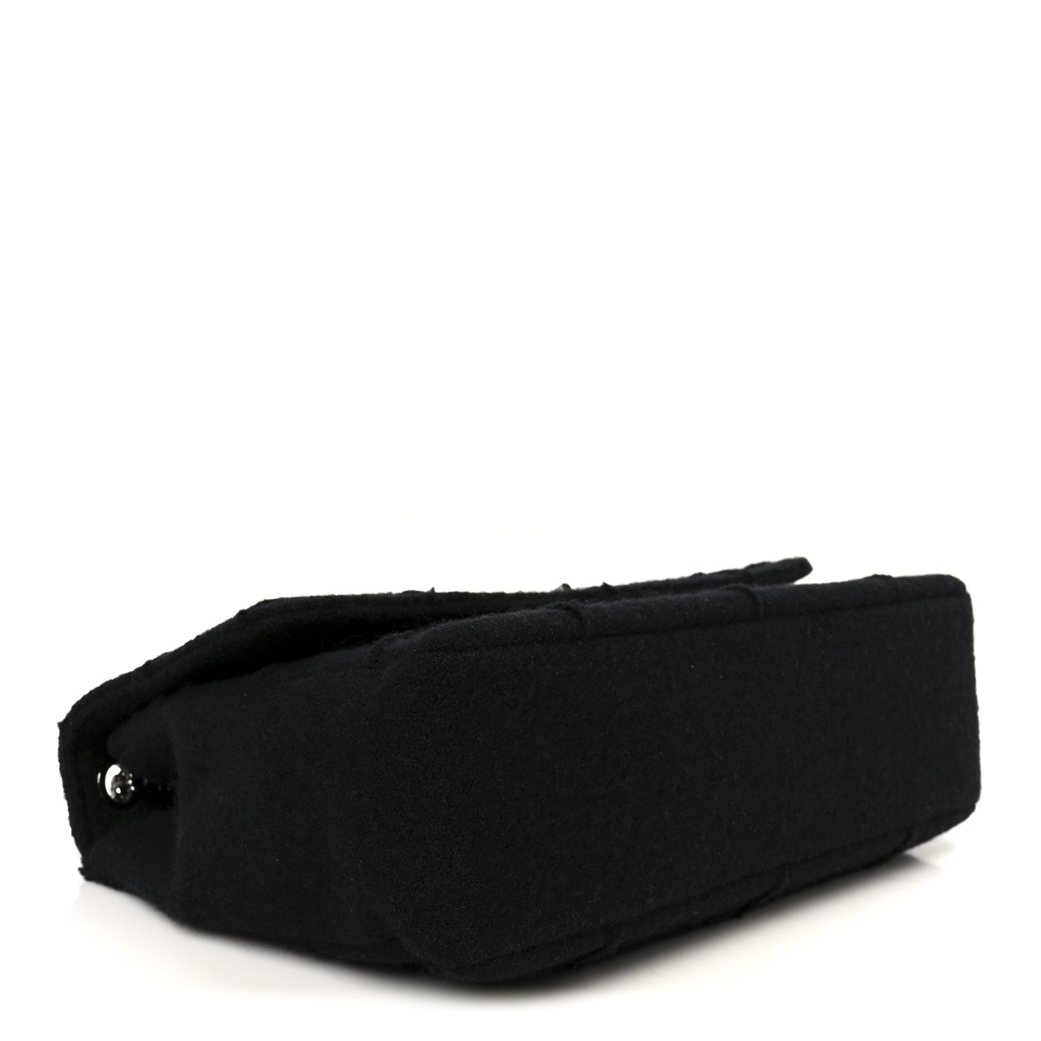Chanel Wool Jumbo Chocolate Bar Mademoiselle Flap Black