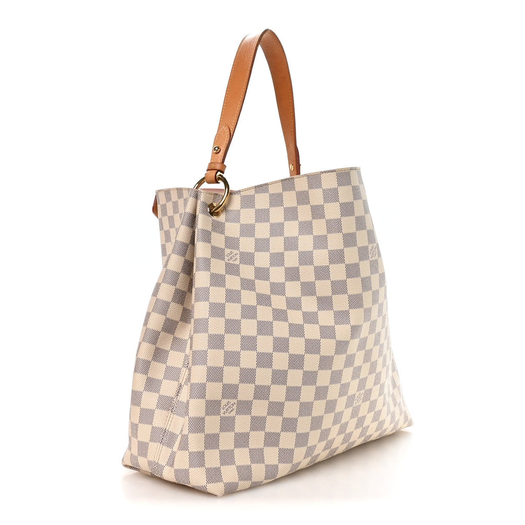 Louis Vuitton Damier Azur Graceful MM Rose Ballerine