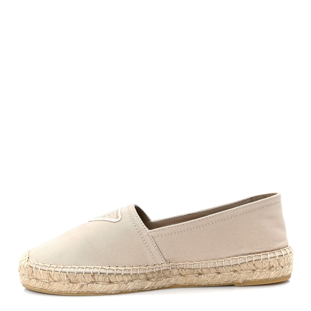 Prada Gabardine Logo Espadrilles 36 Corda