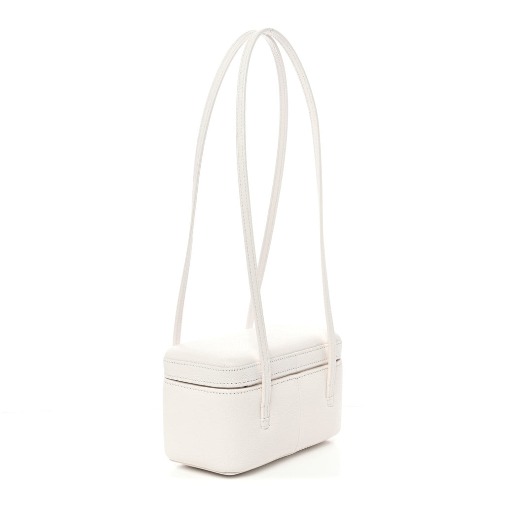 Chanel Shiny Caviar Preppy Coco Long Vanity With Strap White