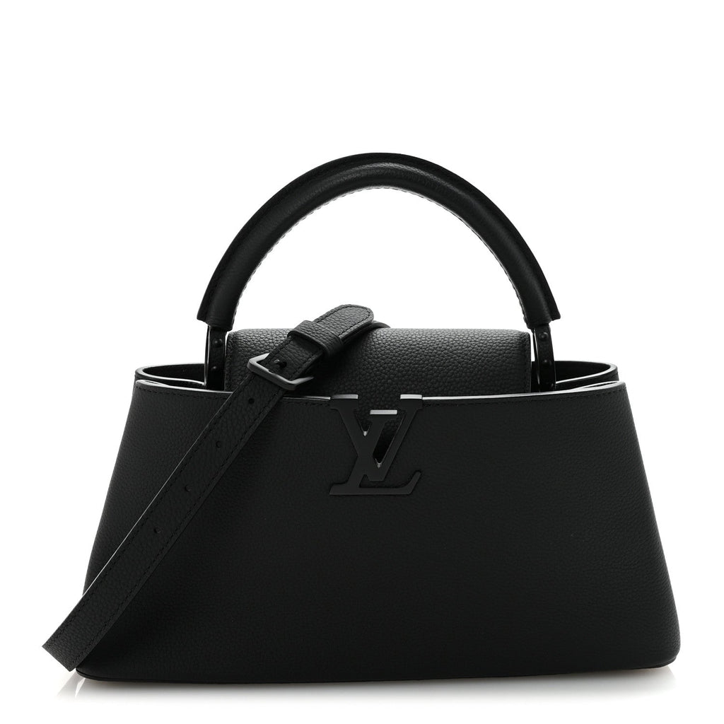 Louis Vuitton Taurillon Capucines East West MM Matte Black