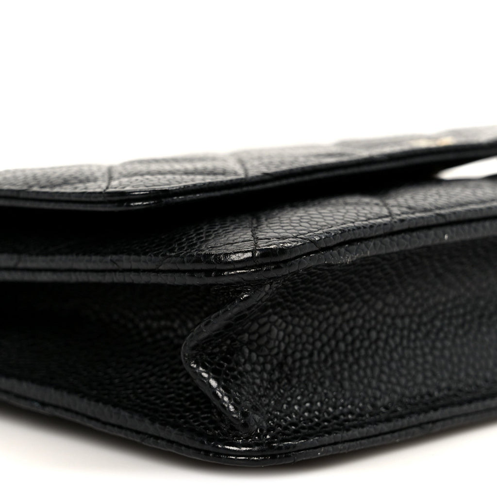 Chanel Caviar Quilted Wallet on Chain WOC Black